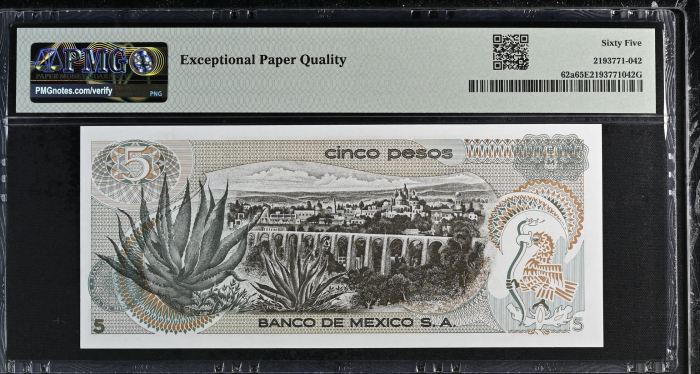 Banco De Mexico 13 Piece Set  All Scarce  Series A  Matching Serial Numbers Pick #62-94 PMG f_35443Banco De Mexico 13 Piece Set  All Scarce  Series A  Matching Serial Numbers Pick #62-94 PMG f_35443 - Image 26