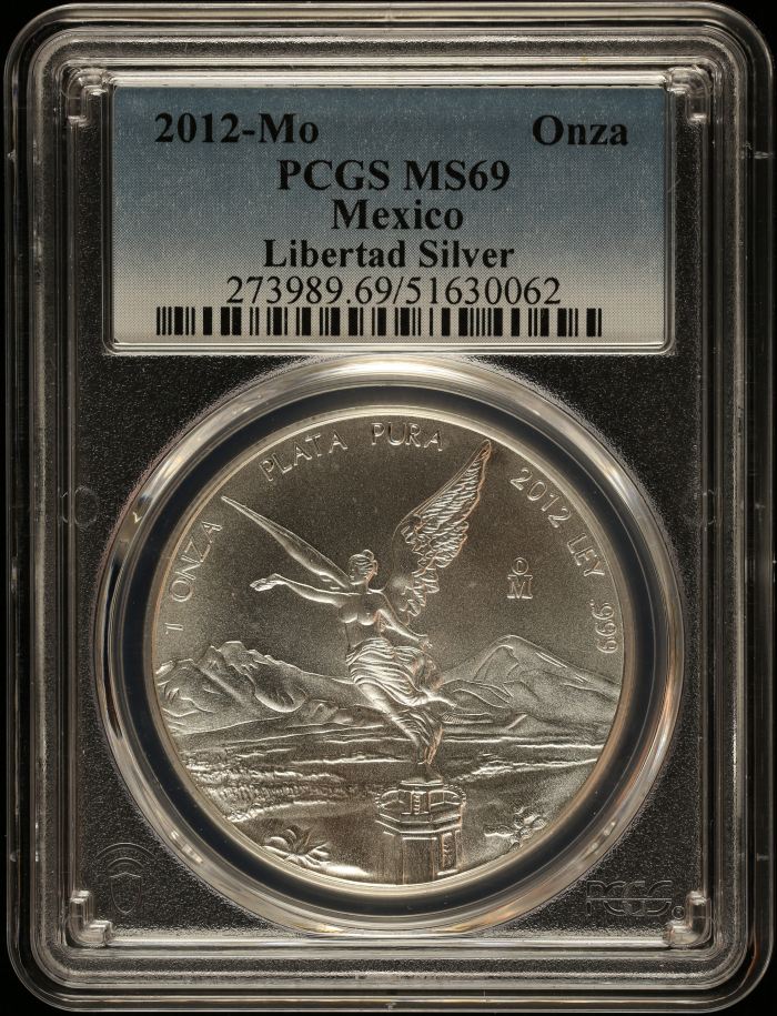 Modern Silver & Minors Onza 2012 Mo PCGS MS69 0145303Modern Silver & Minors Onza 2012 Mo PCGS MS69 0145303