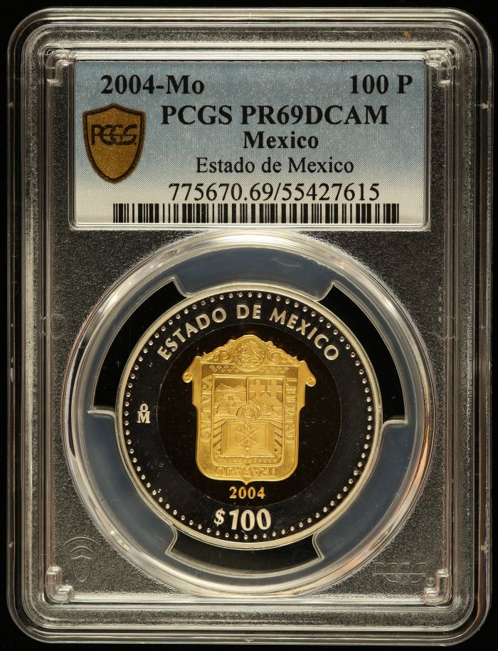 Modern Gold Modern Silver & Minors 100 Peso 2004 Mo PCGS PR69DCAM 0145509Modern Gold Modern Silver & Minors 100 Peso 2004 Mo PCGS PR69DCAM 0145509