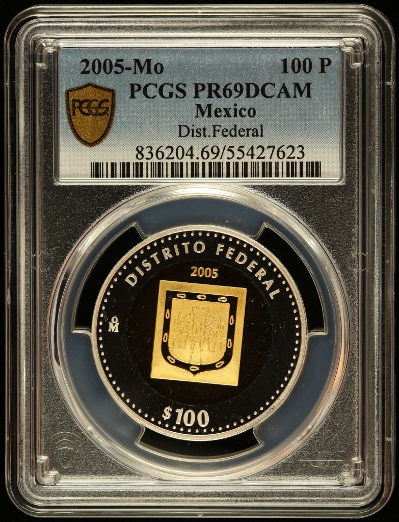 Modern Gold Modern Silver & Minors 100 Peso 2005 Mo PCGS PR69DCAM 0145511