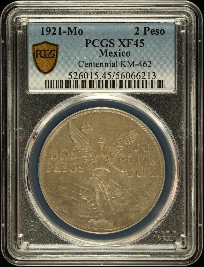 Modern Silver & Minors 2 Peso 1921 Mo PCGS XF45 KM-462 0145487