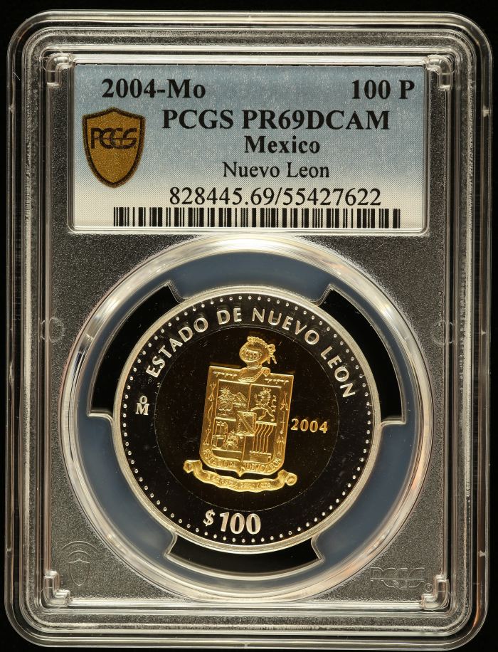 Modern Gold Modern Silver & Minors 100 Peso 2004 Mo PCGS PR69DCAM 0145515Modern Gold Modern Silver & Minors 100 Peso 2004 Mo PCGS PR69DCAM 0145515