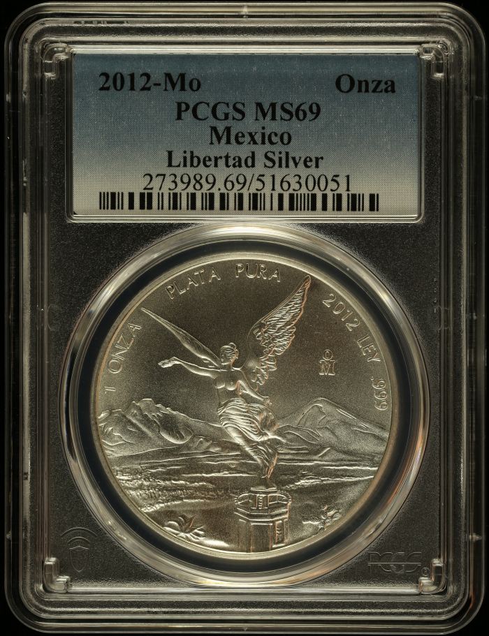 Modern Silver & Minors Onza 2012 Mo PCGS MS69 0145355Modern Silver & Minors Onza 2012 Mo PCGS MS69 0145355
