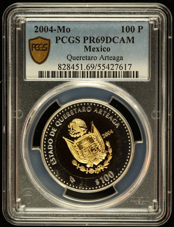 Modern Gold Modern Silver & Minors 100 Peso 2004 Mo PCGS PR69DCAM 0145593Modern Gold Modern Silver & Minors 100 Peso 2004 Mo PCGS PR69DCAM 0145593