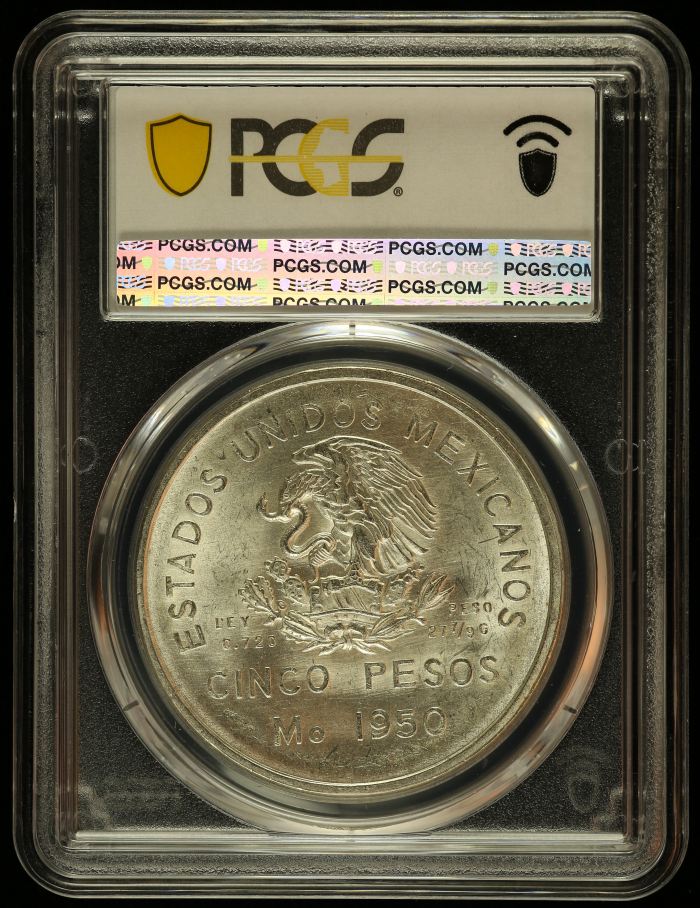 Modern Silver & Minors 5 Peso 1950 Mo PCGS MS64 KM-466 0145205Modern Silver & Minors 5 Peso 1950 Mo PCGS MS64 KM-466 0145205 - Image 2