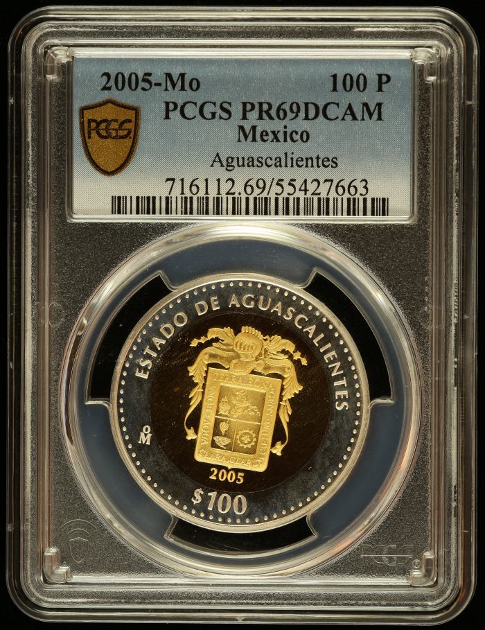 Modern Gold Modern Silver & Minors 100 Peso 2005 Mo PCGS PR69DCAM 0145498Modern Gold Modern Silver & Minors 100 Peso 2005 Mo PCGS PR69DCAM 0145498