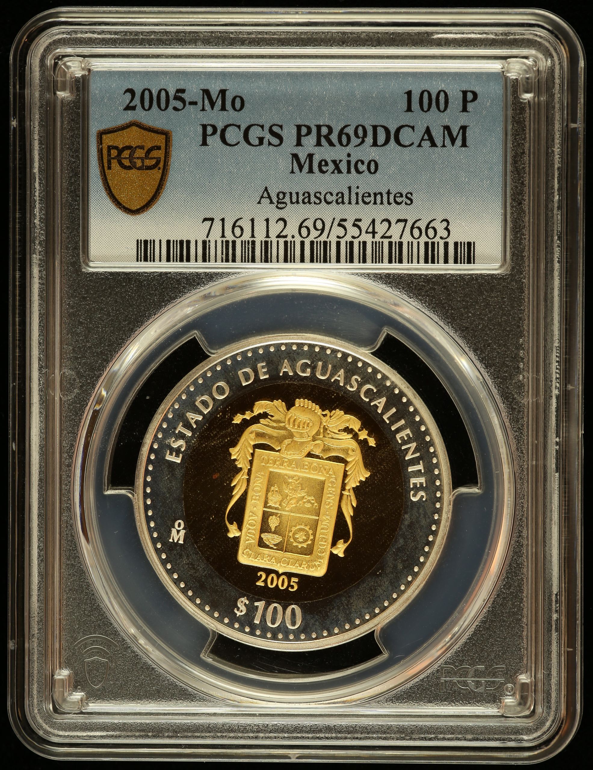 Modern Gold Modern Silver & Minors 100 Peso 2005 Mo PCGS PR69DCAM 0145498