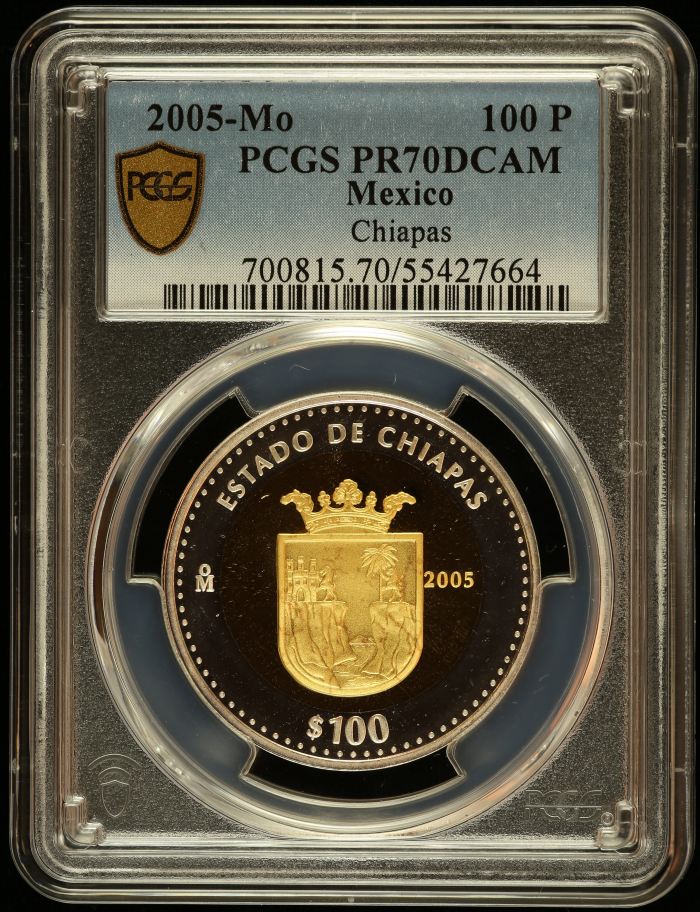 Modern Gold Modern Silver & Minors 100 Peso 2005 Mo PCGS PR70DCAM 0145503Modern Gold Modern Silver & Minors 100 Peso 2005 Mo PCGS PR70DCAM 0145503