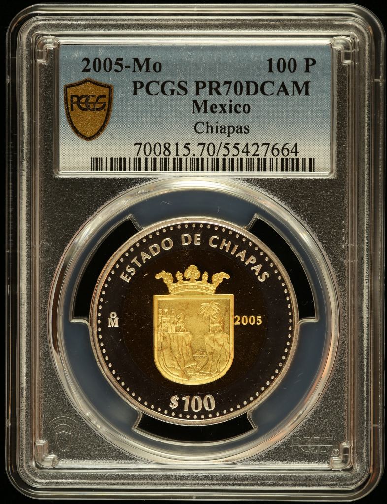 Modern Gold Modern Silver & Minors 100 Peso 2005 Mo PCGS PR70DCAM 0145503