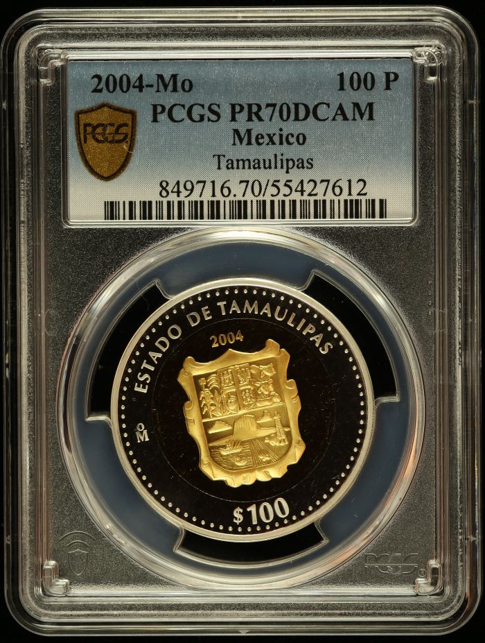 Modern Gold Modern Silver & Minors 100 Peso 2004 Mo PCGS PR70DCAM 0145599Modern Gold Modern Silver & Minors 100 Peso 2004 Mo PCGS PR70DCAM 0145599