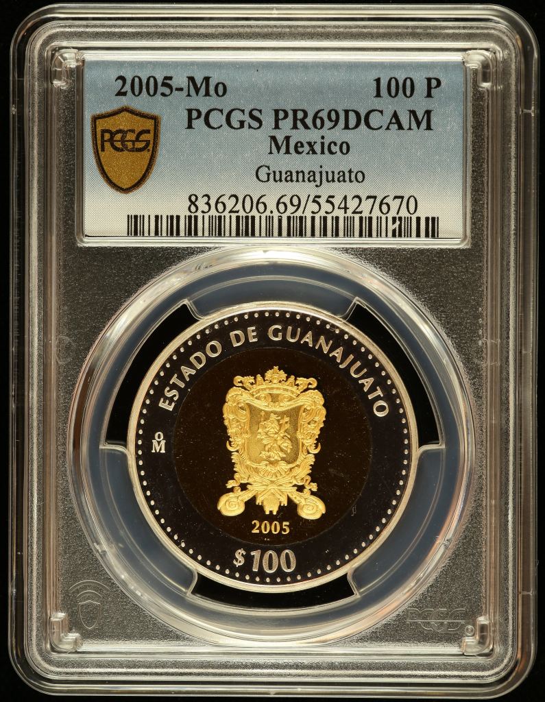 Modern Gold Modern Silver & Minors 100 Peso 2005 Mo PCGS PR69DCAM 0145510