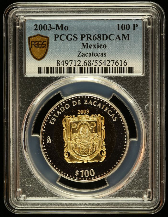 Modern Gold Modern Silver & Minors 100 Peso 2003 Mo PCGS PR68DCAM 0145603Modern Gold Modern Silver & Minors 100 Peso 2003 Mo PCGS PR68DCAM 0145603