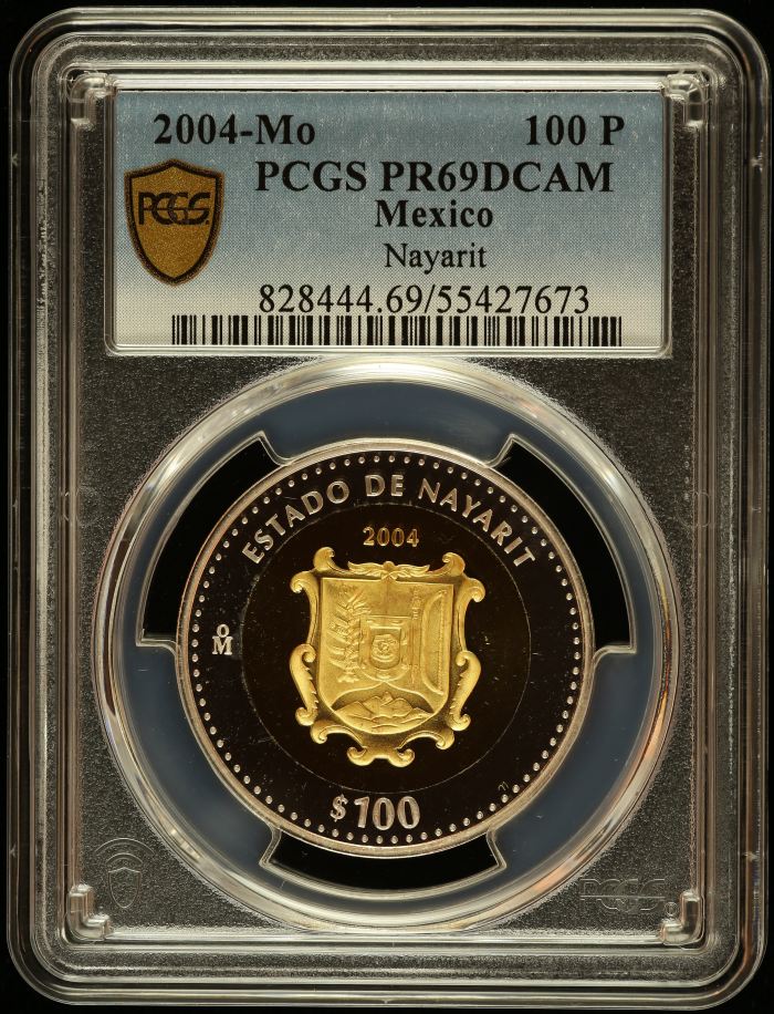 Modern Gold Modern Silver & Minors 100 Peso 2004 Mo PCGS PR69DCAM 0145516Modern Gold Modern Silver & Minors 100 Peso 2004 Mo PCGS PR69DCAM 0145516