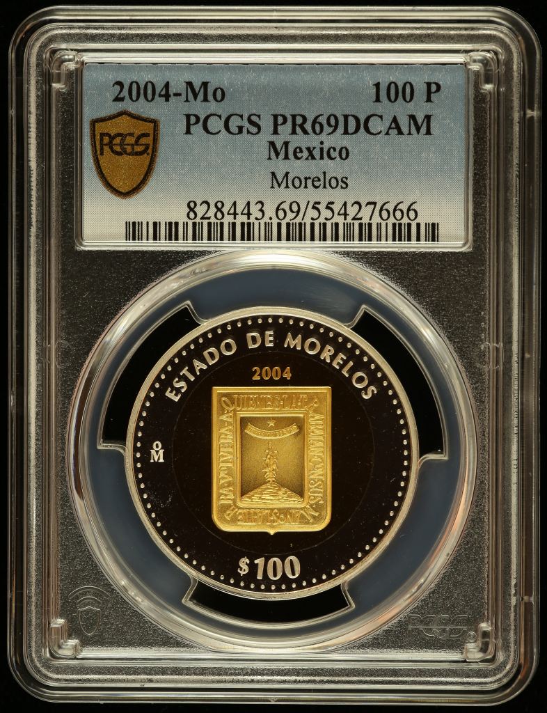 Modern Gold Modern Silver & Minors 100 Peso 2004 Mo PCGS PR69DCAM 0145517