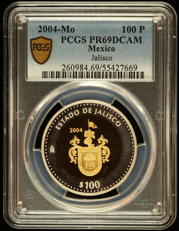 Modern Gold Modern Silver & Minors 100 Peso 2004 Mo PCGS PR69DCAM 0145519Modern Gold Modern Silver & Minors 100 Peso 2004 Mo PCGS PR69DCAM 0145519