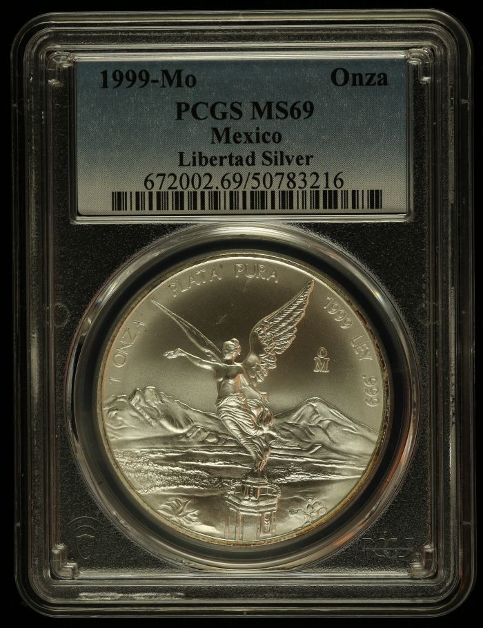 Modern Silver & Minors Onza 1999 Mo PCGS MS69 0145533Modern Silver & Minors Onza 1999 Mo PCGS MS69 0145533