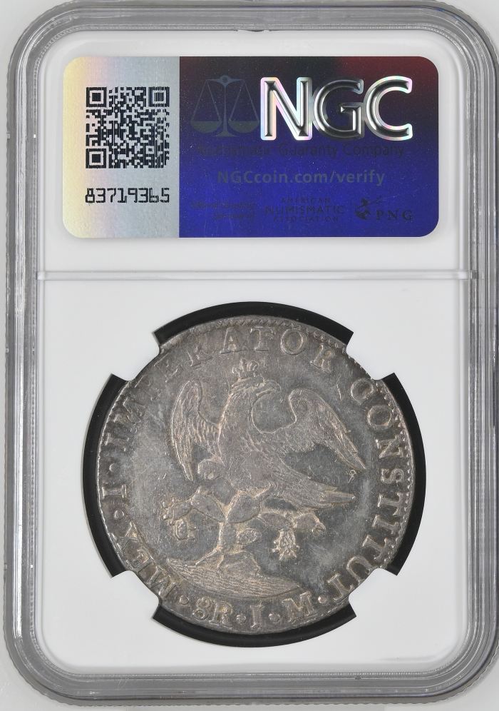 Imperial Era 8 Reales 1823 Mo JM NGC AU55 0145630Imperial Era 8 Reales 1823 Mo JM NGC AU55 0145630 - Image 2