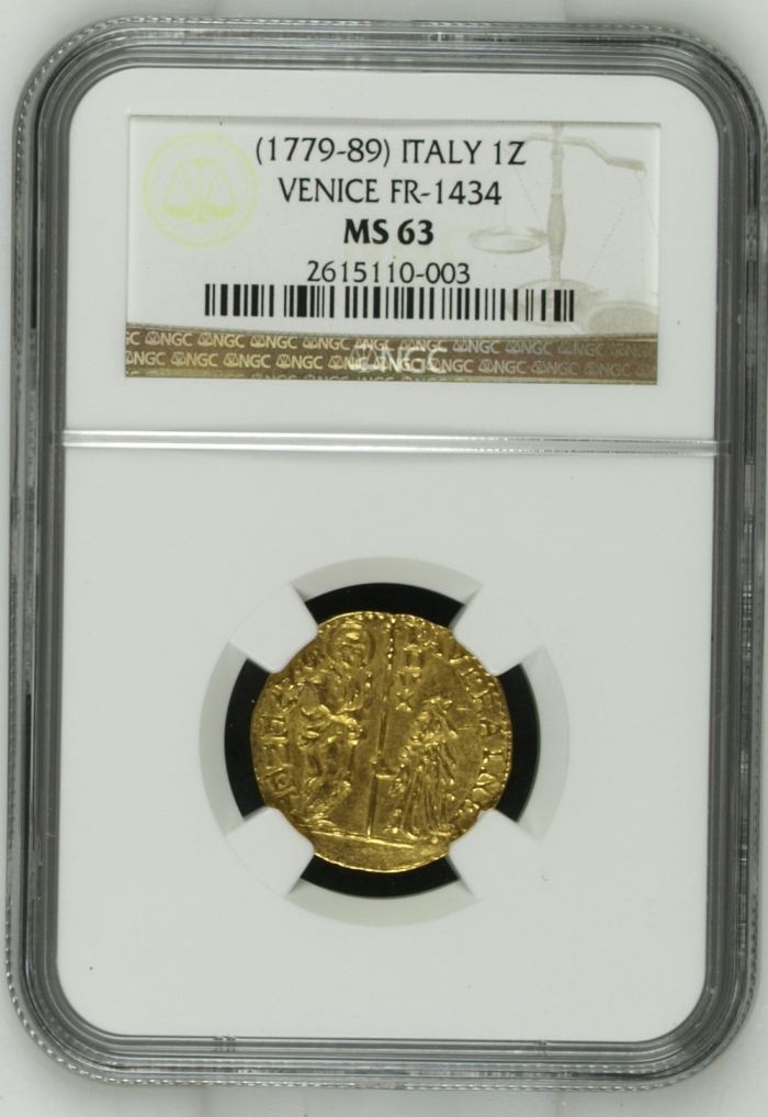 Italy/San Marino/Vatican Zecchino (1779-89) Venice FR-1434 NGC MS63 0145637Italy/San Marino/Vatican Zecchino (1779-89) Venice FR-1434 NGC MS63 0145637