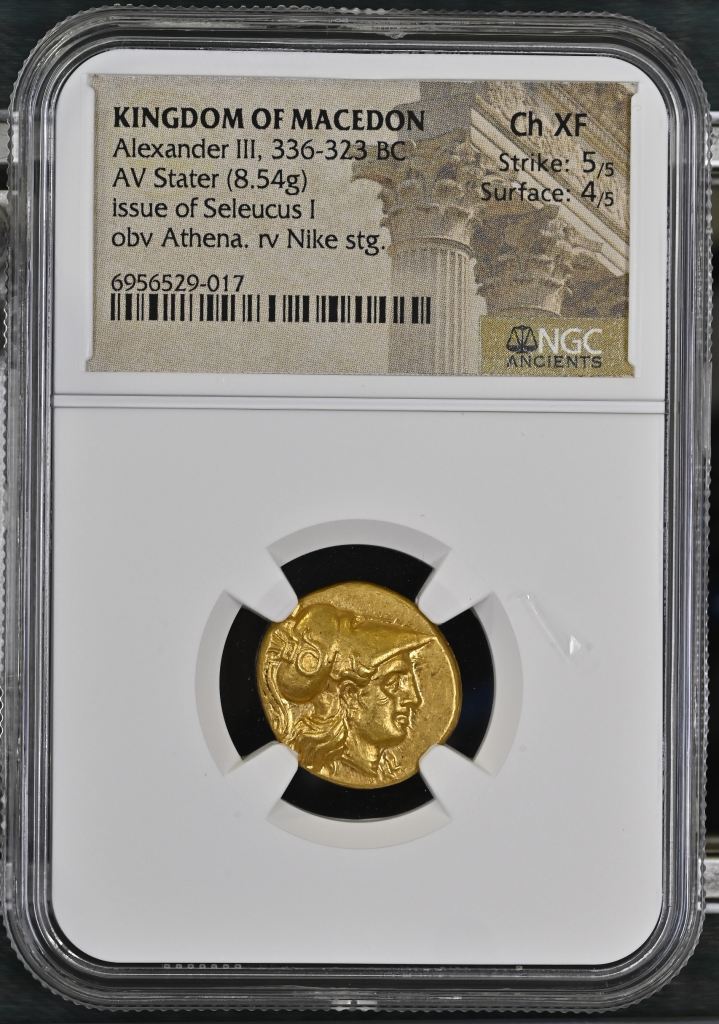 Macedonian Kings Alexander III(The Great) 336-323 BC AV Stater NGC Ch XF 0145673