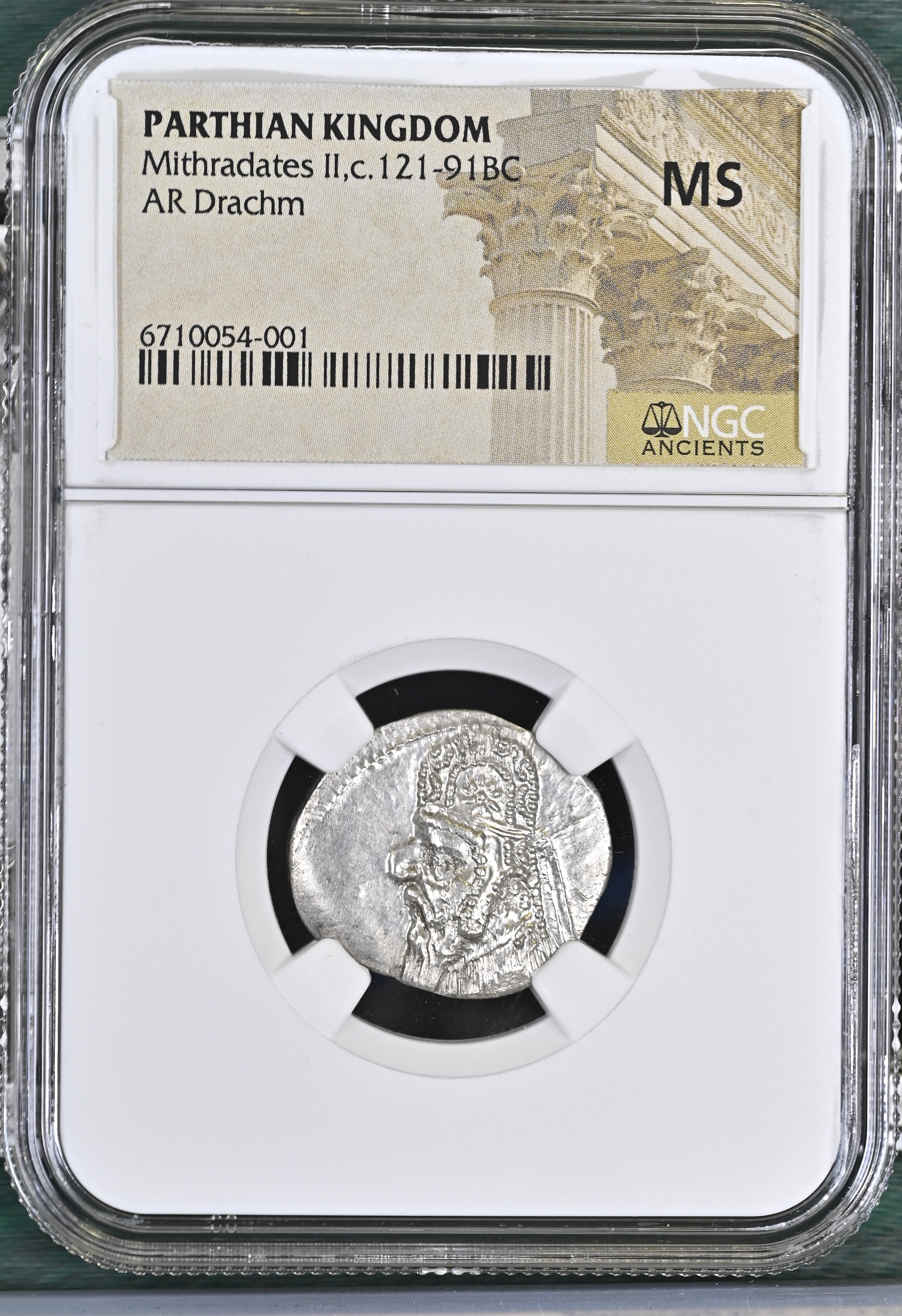 Persia, Achaemenid Kings Parthia Mithradates II c.121-91 BC AR Drachm NGC MS 0145709