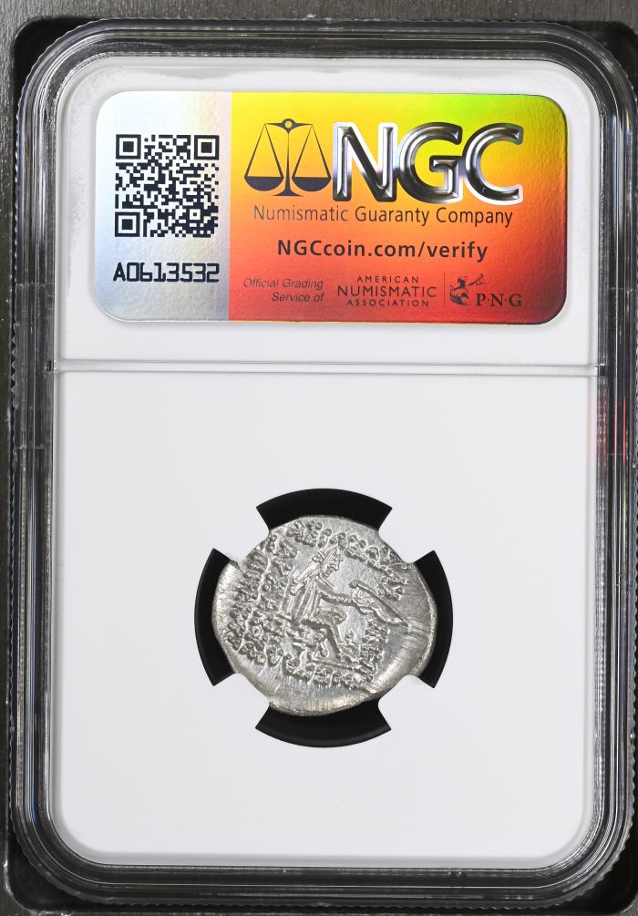 Persia, Achaemenid Kings Parthia Mithradates II c.121-91 BC AR Drachm NGC MS 0145709Persia, Achaemenid Kings Parthia Mithradates II c.121-91 BC AR Drachm NGC MS 0145709 - Image 2