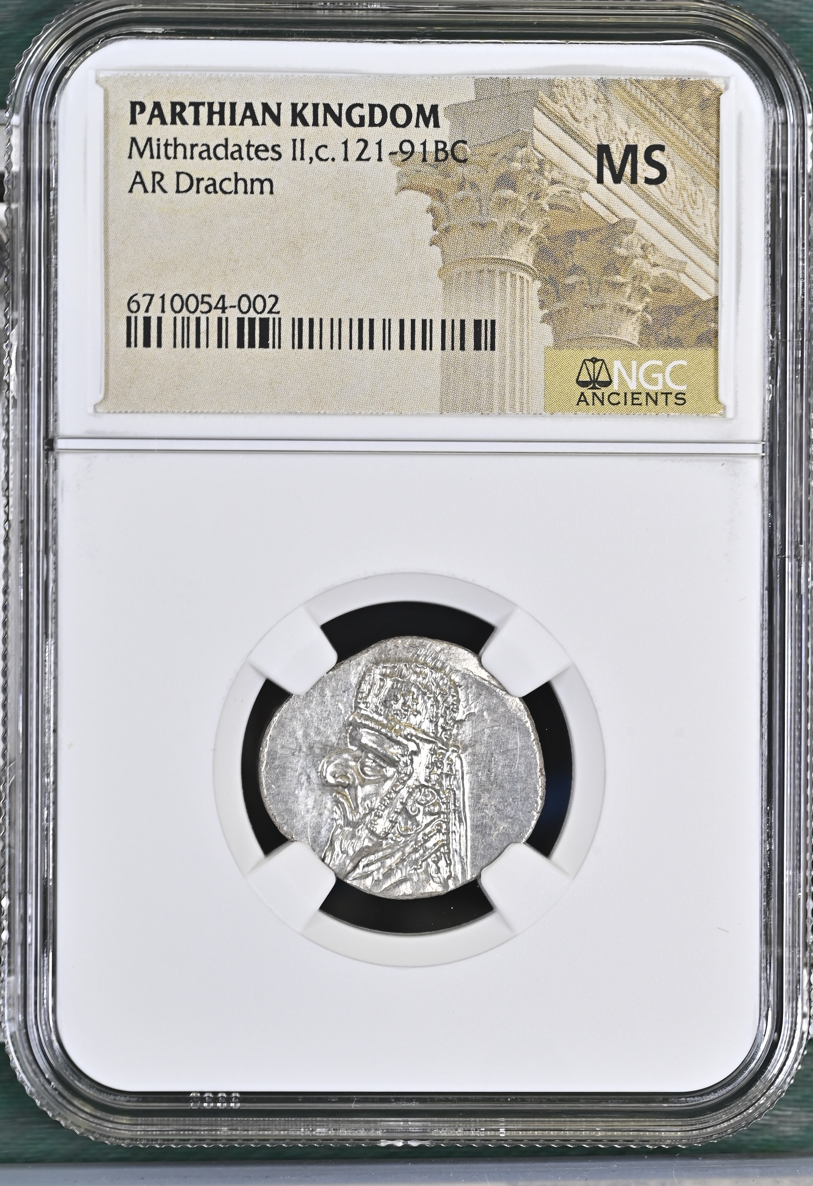 Persia, Achaemenid Kings Parthia Mithradates II c.121-91 BC AR Drachm NGC MS 0145710