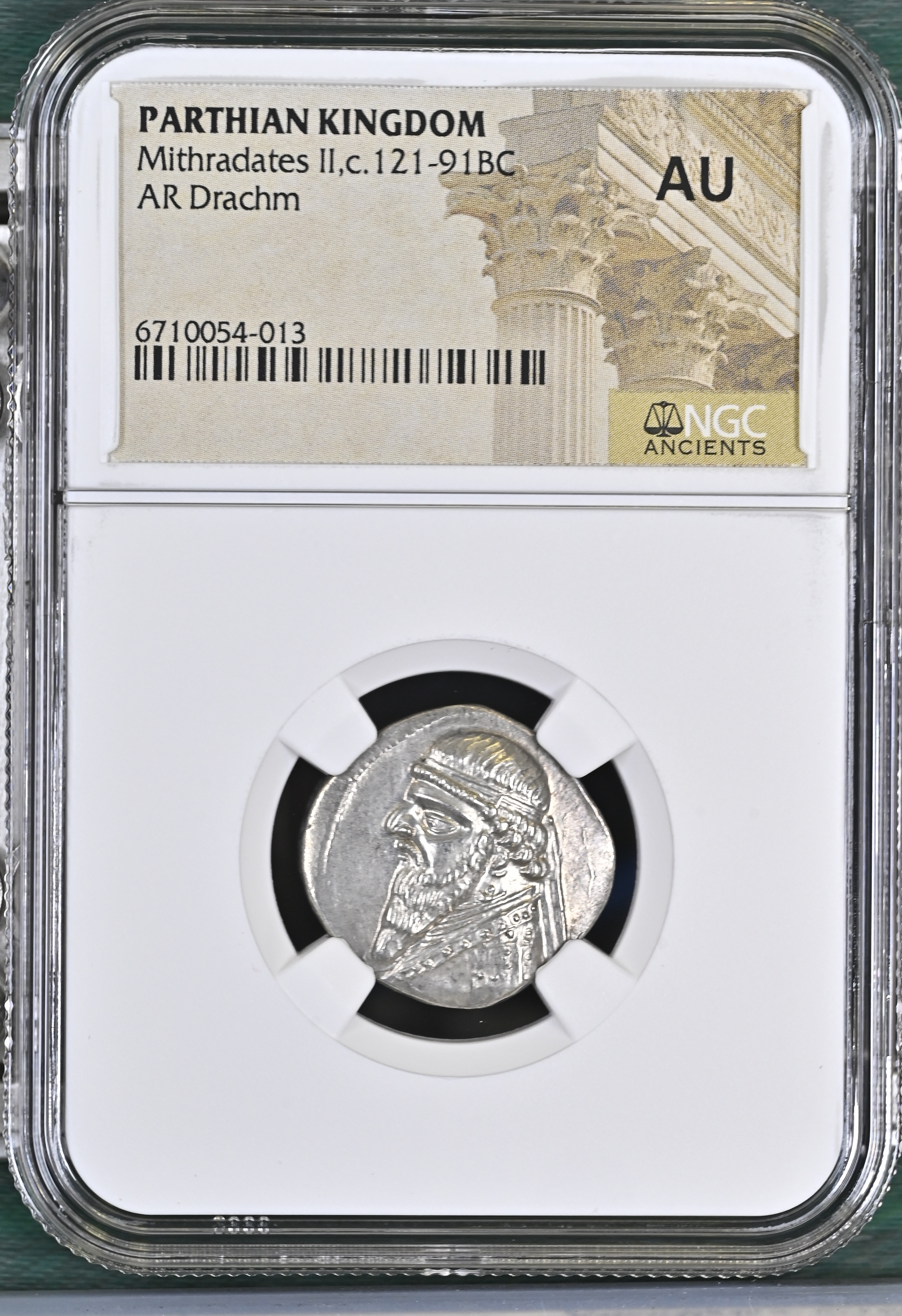 Persia, Achaemenid Kings Parthia Mithradates II c.121-91 BC AR Drachm NGC AU 0145721