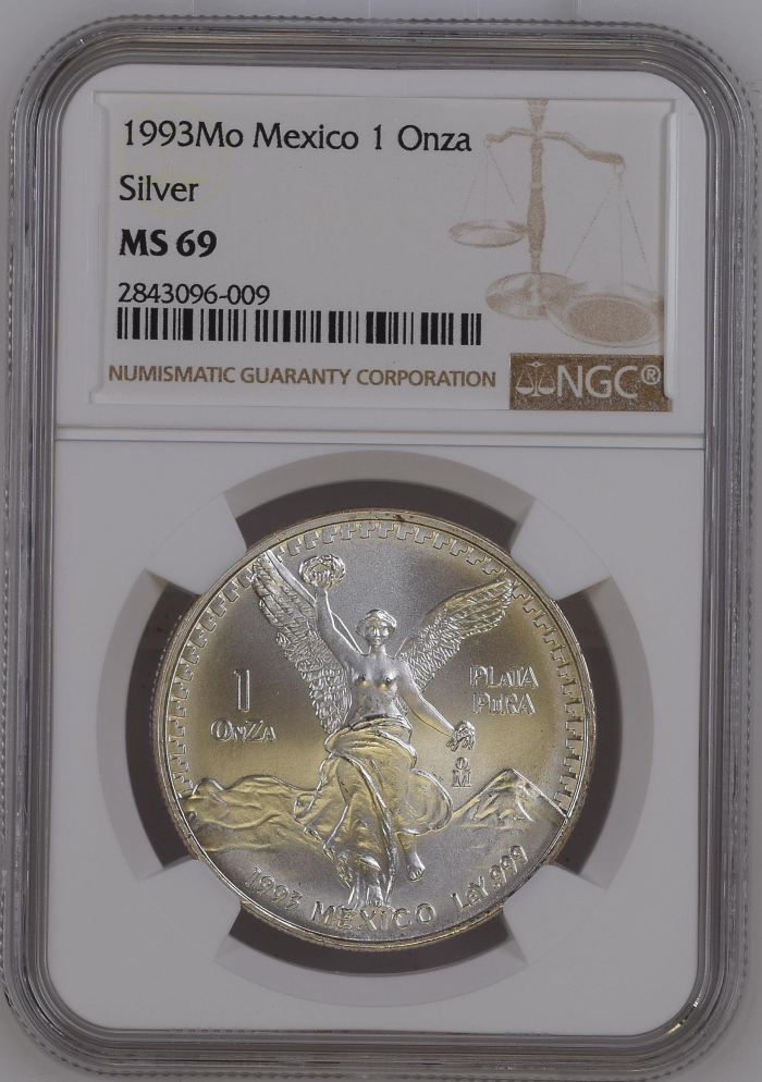 Modern Silver & Minors Onza 1993 Mo NGC MS69 0145790Modern Silver & Minors Onza 1993 Mo NGC MS69 0145790