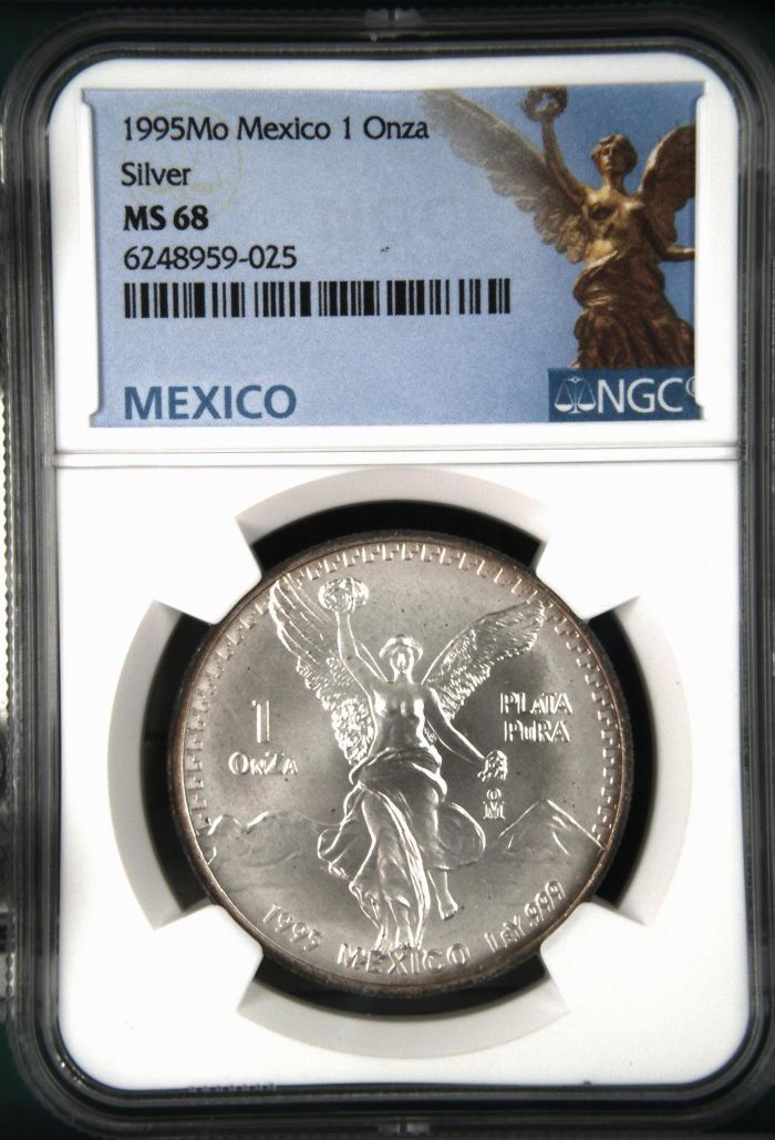 Modern Silver & Minors Onza 1995 Mo NGC MS68 0145795Modern Silver & Minors Onza 1995 Mo NGC MS68 0145795