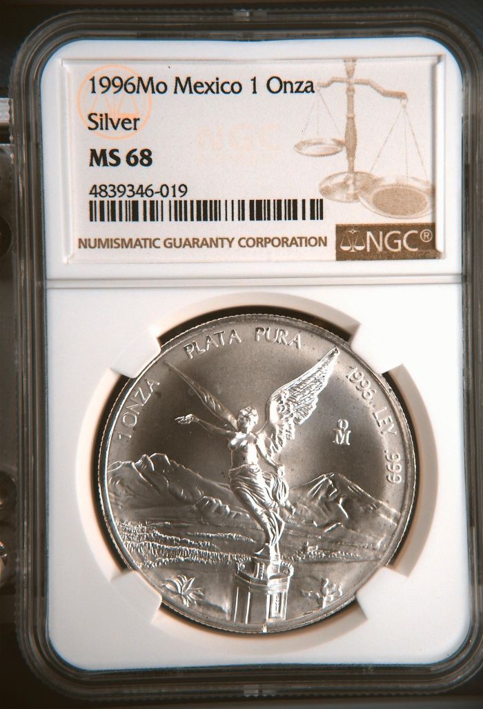 Modern Silver & Minors Onza 1996 Mo NGC MS68 0145796Modern Silver & Minors Onza 1996 Mo NGC MS68 0145796