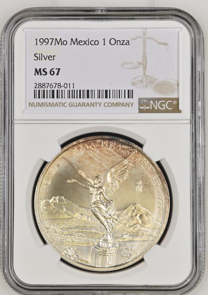 Modern Silver & Minors Onza 1997 Mo NGC MS67 0145798Modern Silver & Minors Onza 1997 Mo NGC MS67 0145798