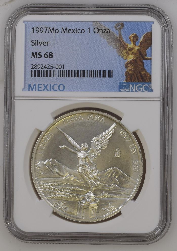 Modern Silver & Minors Onza 1997 Mo NGC MS68 0145799Modern Silver & Minors Onza 1997 Mo NGC MS68 0145799