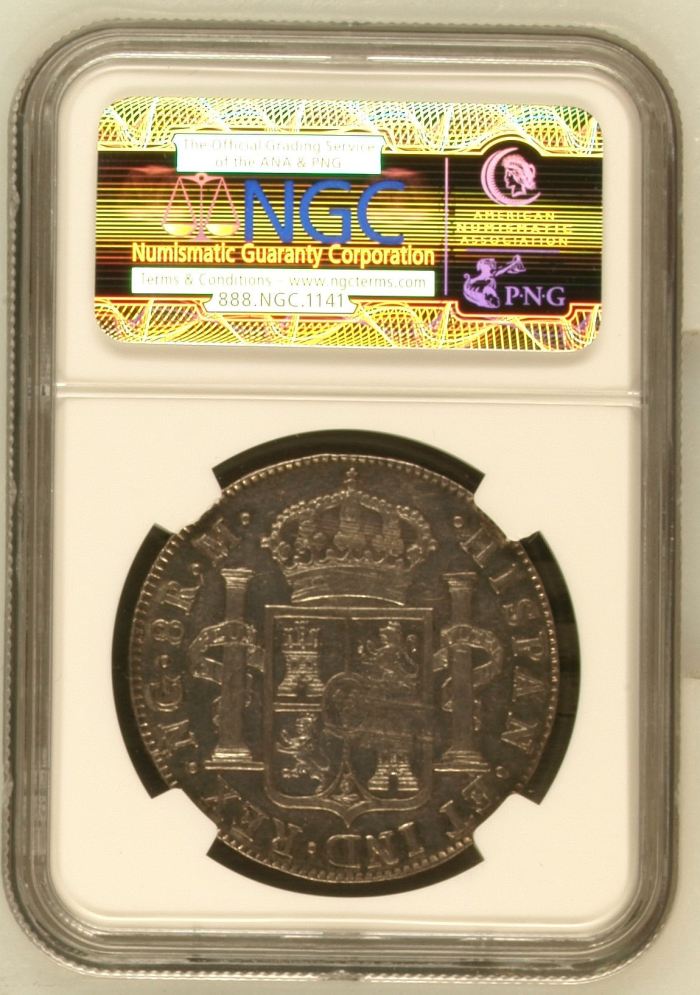 Guatemala 8 Reales 1821 Ng M NGC AU53 0145914Guatemala 8 Reales 1821 Ng M NGC AU53 0145914 - Image 2