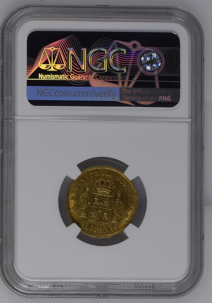 Philippines 4 Peso 1868 NGC AU58 0145962Philippines 4 Peso 1868 NGC AU58 0145962 - Image 2