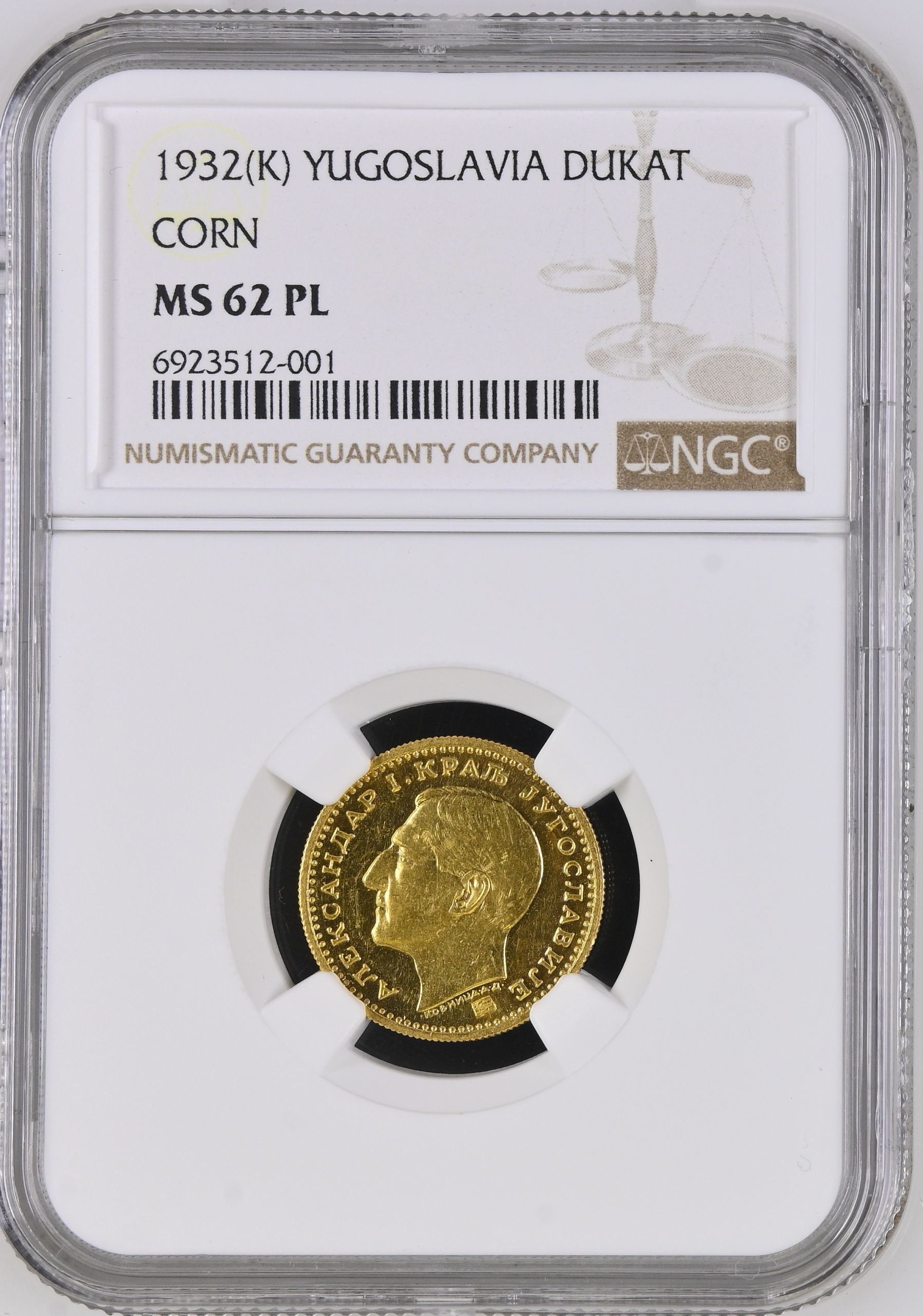 Yugoslavia Dukat 1932 (K) NGC MS62PL 0145997