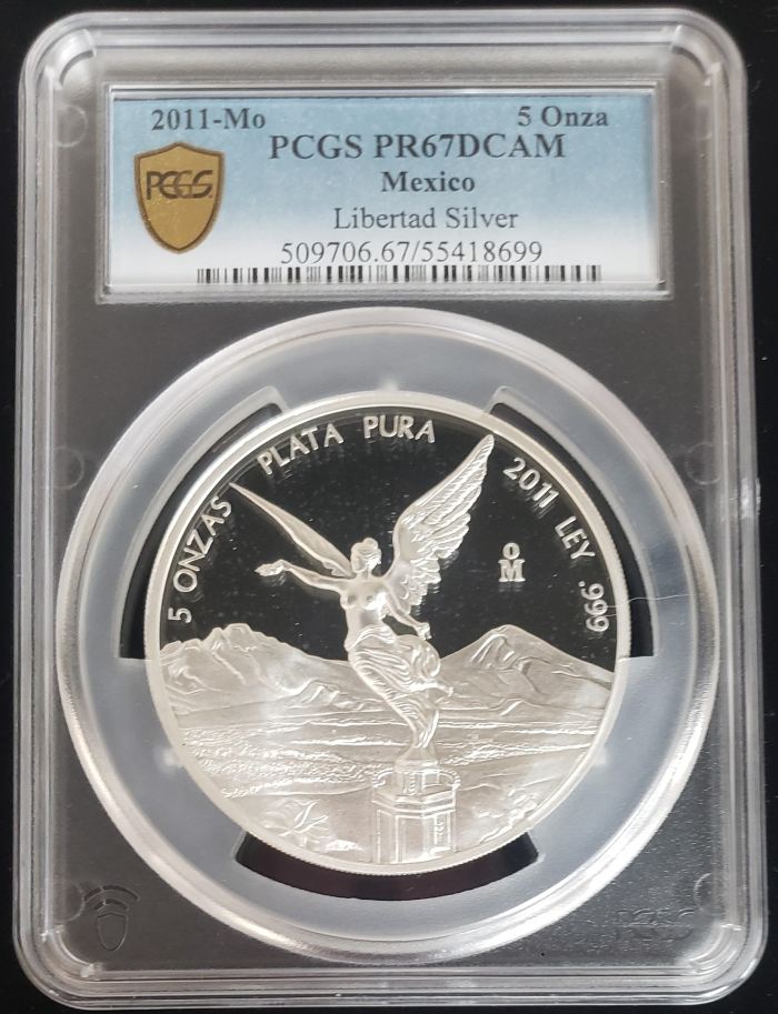 Modern Silver & Minors 5 Onza 2011 Mo PCGS PR67DCAM 0146010Modern Silver & Minors 5 Onza 2011 Mo PCGS PR67DCAM 0146010