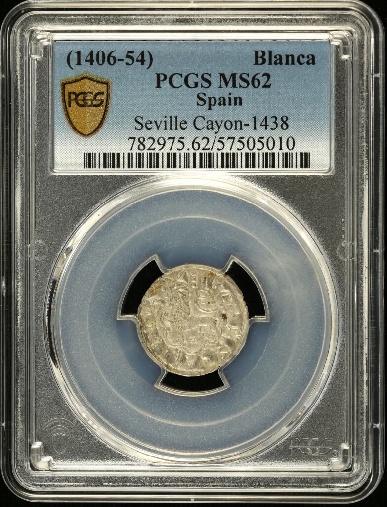 Spain Blanca (1406-54) Seville Cayon-1438 PCGS MS62 0146226
