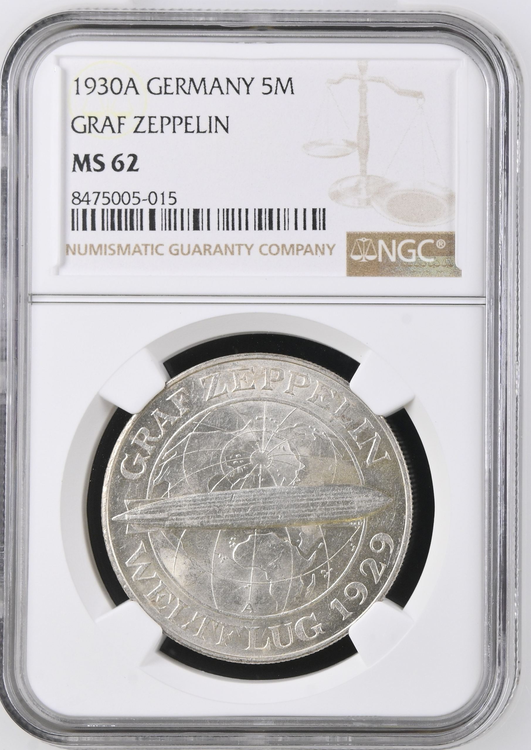 Germany 5 Mark 1930 A NGC MS62 0146243