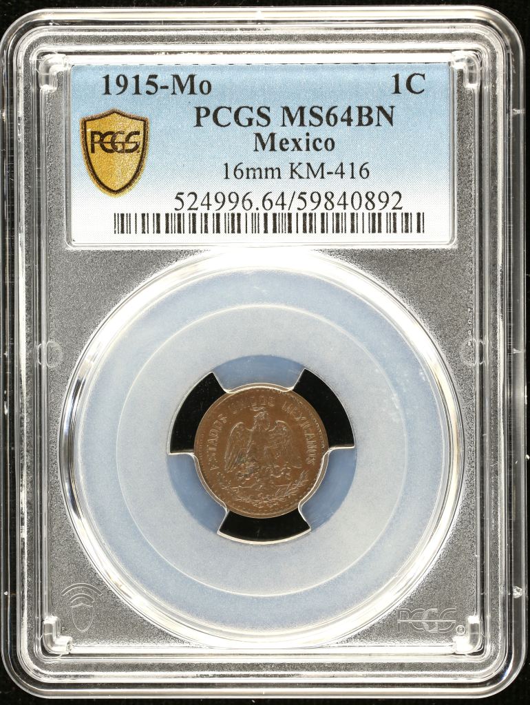 Modern Silver & Minors Centavo 1915 Mo PCGS MS64BN KM-416 0146254