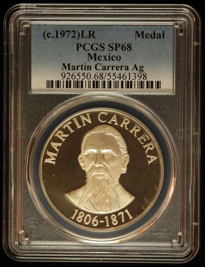 Medals & Tokens President Martin Carrera Medal (c.1972) PCGS SP68 0145877Medals & Tokens President Martin Carrera Medal (c.1972) PCGS SP68 0145877