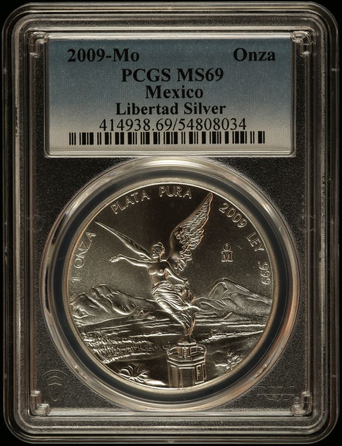 Modern Silver & Minors Onza 2009 Mo PCGS MS69 0146165Modern Silver & Minors Onza 2009 Mo PCGS MS69 0146165