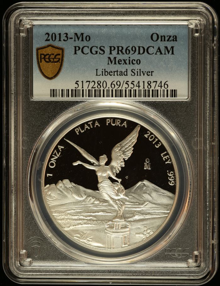 Modern Silver & Minors Onza 2013 Mo PCGS PR69DCAM 0146016Modern Silver & Minors Onza 2013 Mo PCGS PR69DCAM 0146016