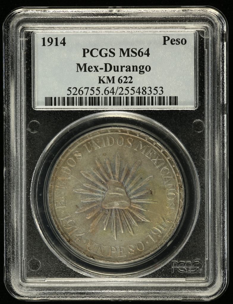 Durango Peso 1914 Durango KM-622 PCGS MS64 0146157