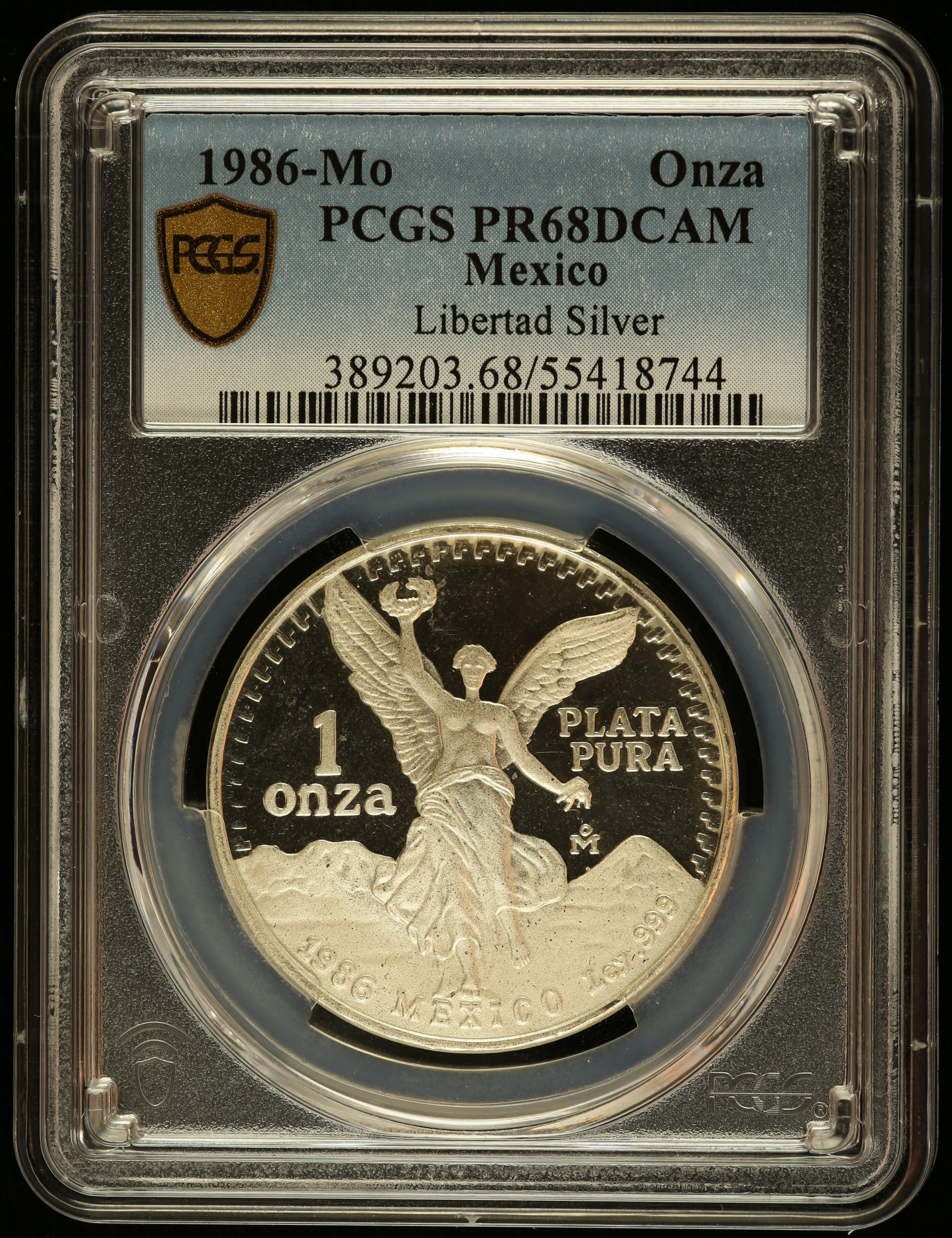 Modern Silver & Minors Onza 1986 Mo PCGS PR68DCAM 0146018