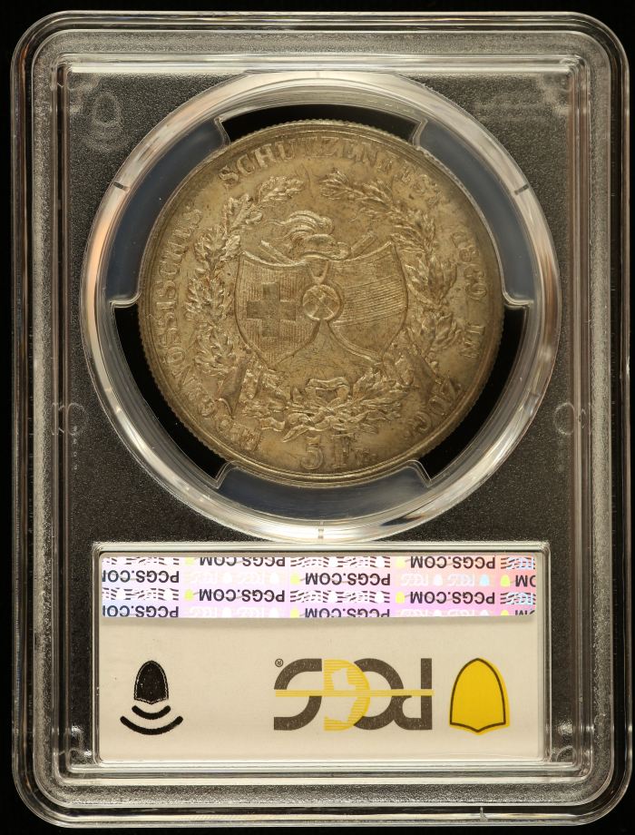 Switzerland 5 Franc 1869 Zug R-1671b PCGS MS64 0145975Switzerland 5 Franc 1869 Zug R-1671b PCGS MS64 0145975 - Image 2