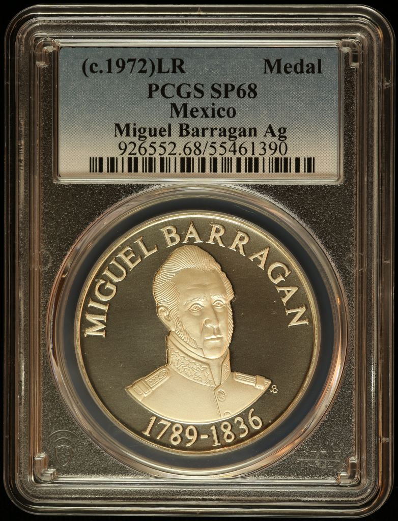 Medals & Tokens President Miguel Barragan Medal (c.1972) PCGS SP68 0145881