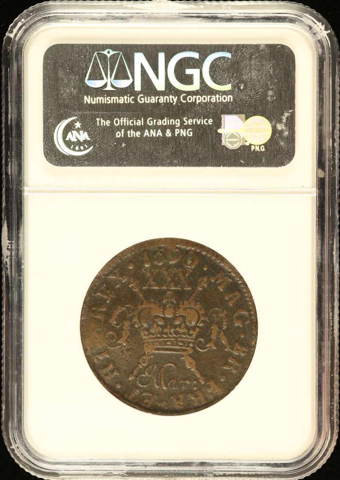 Ireland 1/2 Crown 1690 Mar S-6579M NGC XF40 0146241Ireland 1/2 Crown 1690 Mar S-6579M NGC XF40 0146241 - Image 2