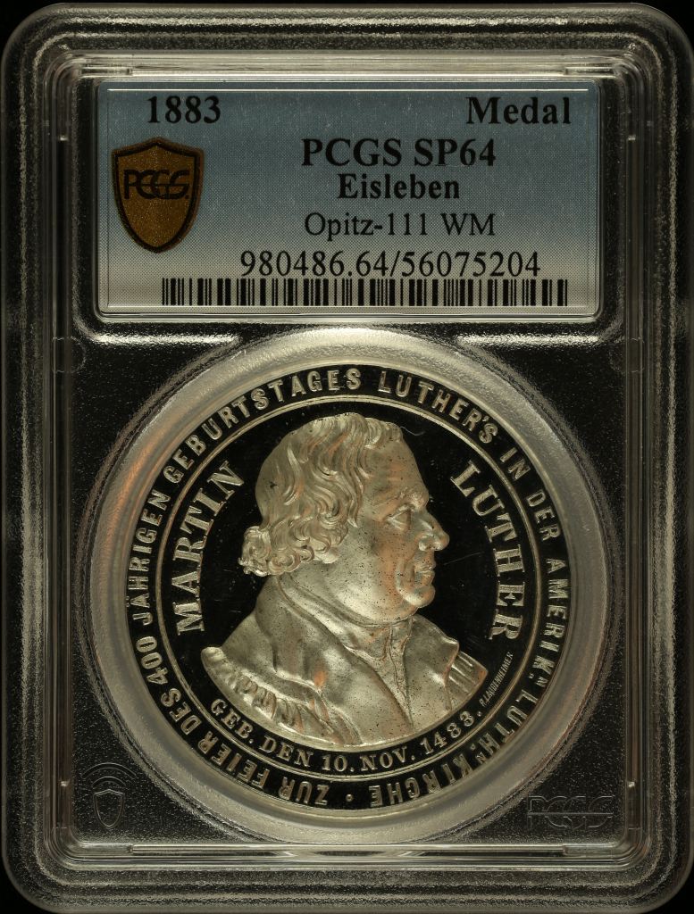 Germany Martin Luther Medal 1883 Eisleben PCGS SP64 Opitz-111 0145947