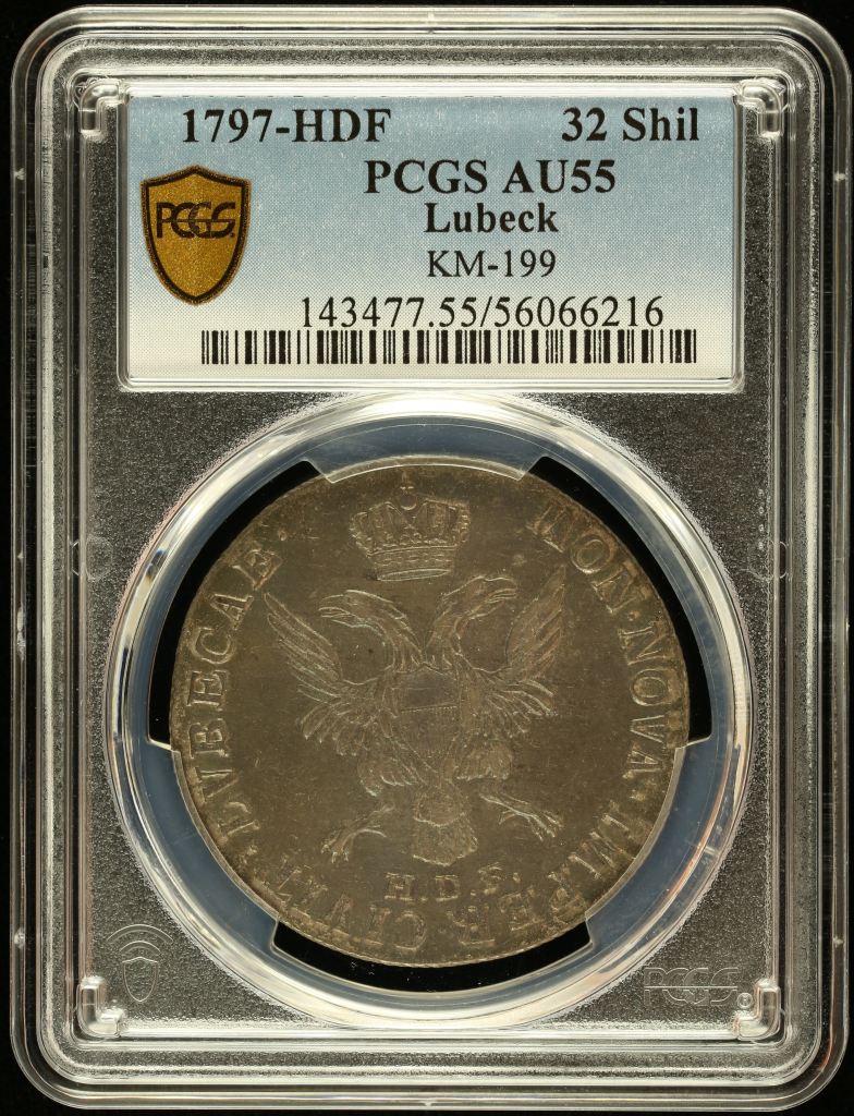 Germany 32 Shilling 1797 Lubeck HDF PCGS AU55 KM-199 0145951