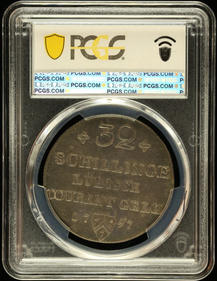 Germany 32 Shilling 1797 Lubeck HDF PCGS AU55 KM-199 0145951Germany 32 Shilling 1797 Lubeck HDF PCGS AU55 KM-199 0145951 - Image 2